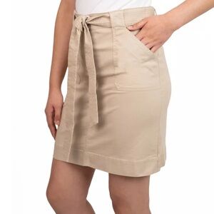 45. Kersh NWT Woven Skirt With Belt (Tan)